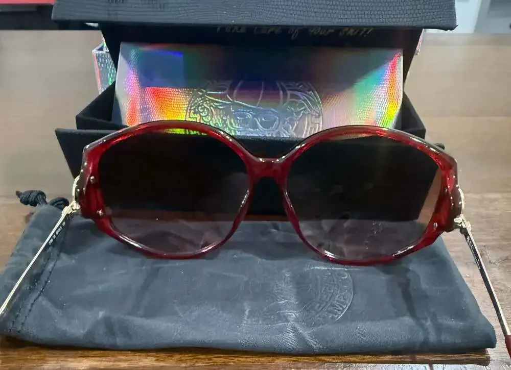 Christian Dior 2758 Burgundy Oversized Sunglasses Vintage France 60mm Rare